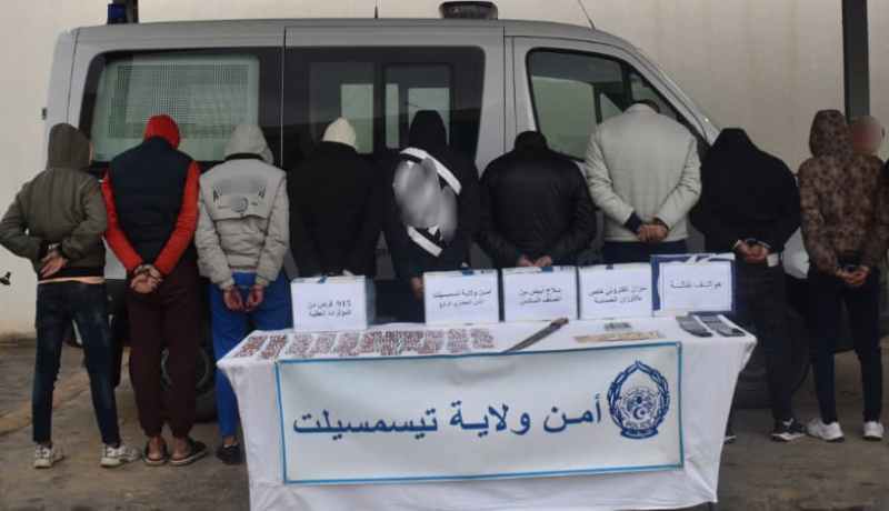 توقيف شبكة إجرامية وحجز 915 كبسولة مهلوسة بتيسمسيلت