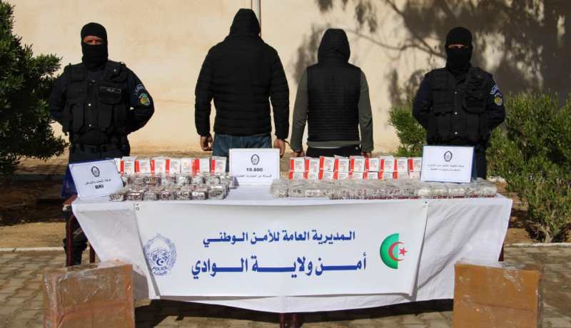 شرطة الوادي تحجز قرابة 20 ألف كبسولة من المؤثرات العقلية