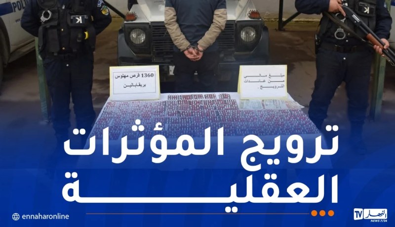 عين الدفلى: توقيف شخص وحجز 1360 قرص مهلوس بخميس مليانة