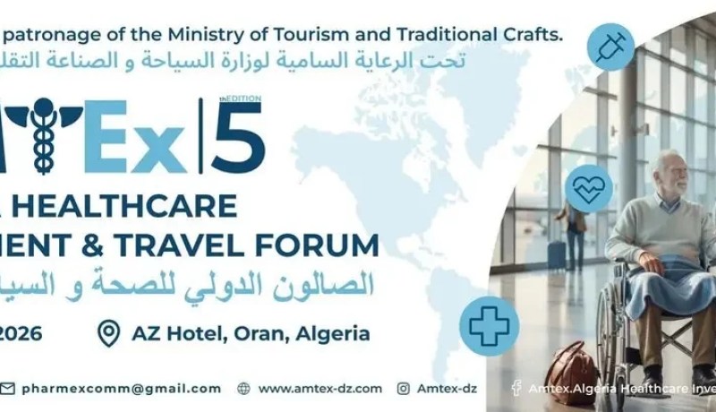 وهران: تنظيم الطبعة الخامسة للصالون الدولي للصحة والسياحة العلاجية في هذا التاريخ