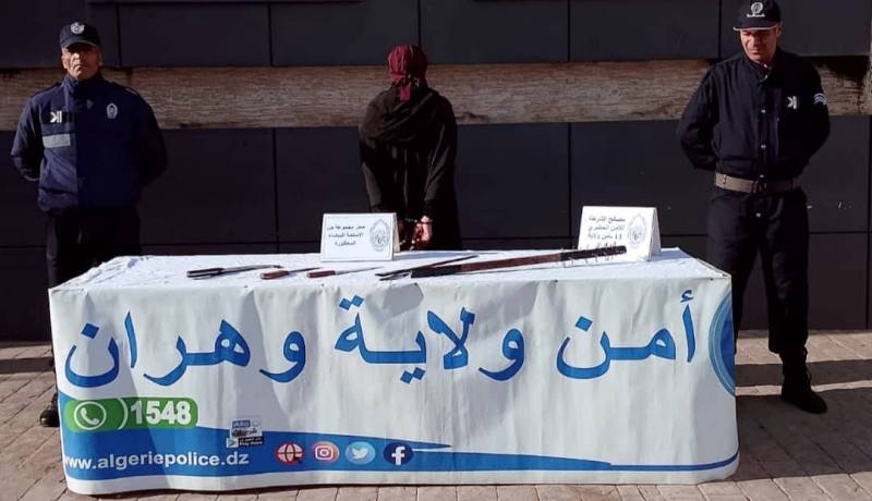 توقيف امرأة تقود شبكة اجرامية للسرقة بالعنف باستعمال الاسلحة البيضاء