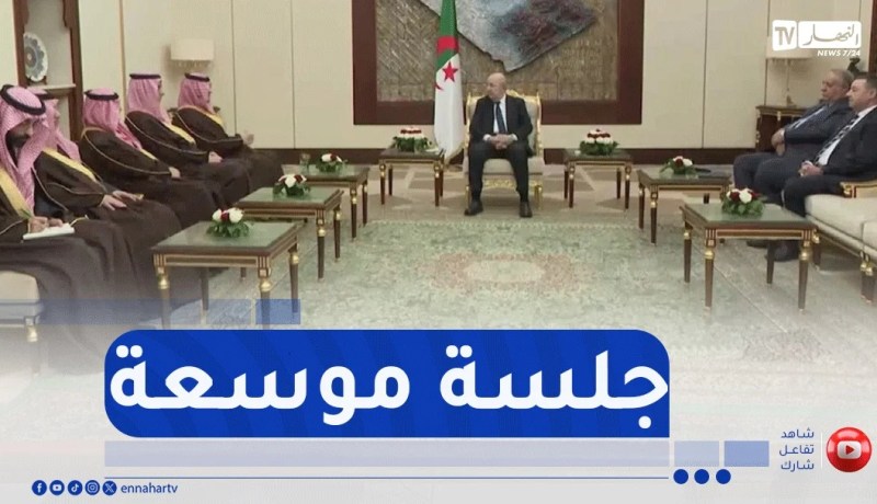 رئيس الجمهورية في جلسة موسعة مع وزير داخلية المملكة العربية السعودية