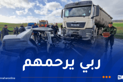 البويرة.. وفاة شخصين في اصطدام سيارة وشاحنة