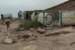 النعامة.. انقلاب شاحنة لنقل الغاز بين عين الصفراء وجنين بورزڨ