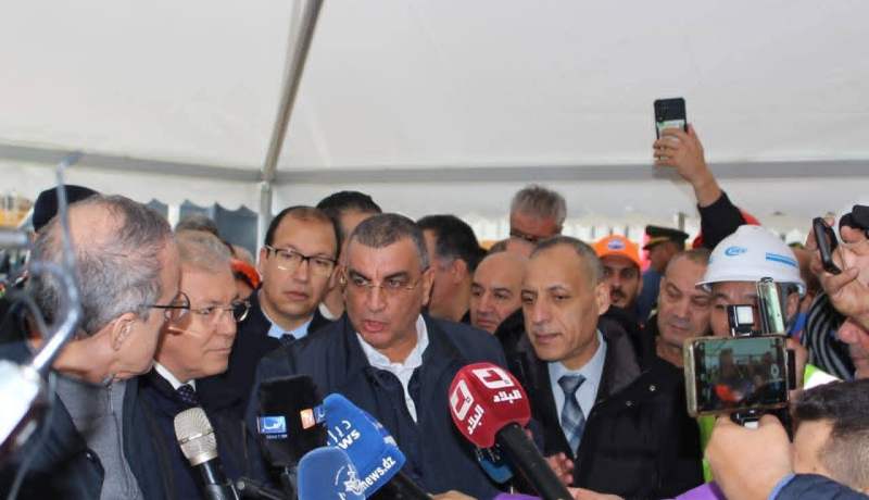 جلاوي يعاين تقدم أشغال الخط المنجمي الشرقي وتوسعة ميناء عنابة الفوسفاتي