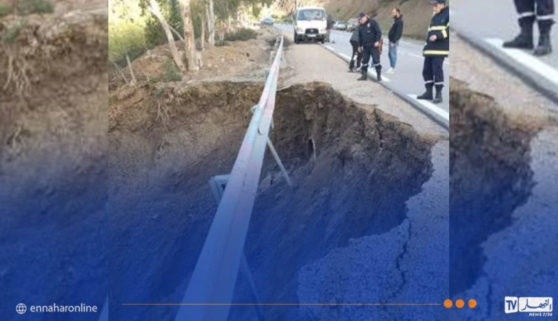 تيسمسيلت.. انجراف للتربة يهدد سلامة مستعملي الطريق الوطني رقم 19 بباب القبلي