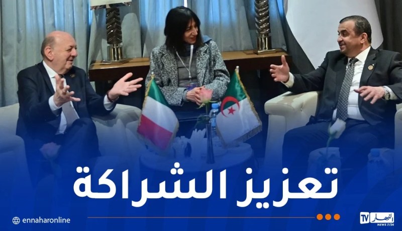 عرقاب يبحث سبل التعاون الطاقوي مع وزير البيئة وأمن الطاقة الإيطالي