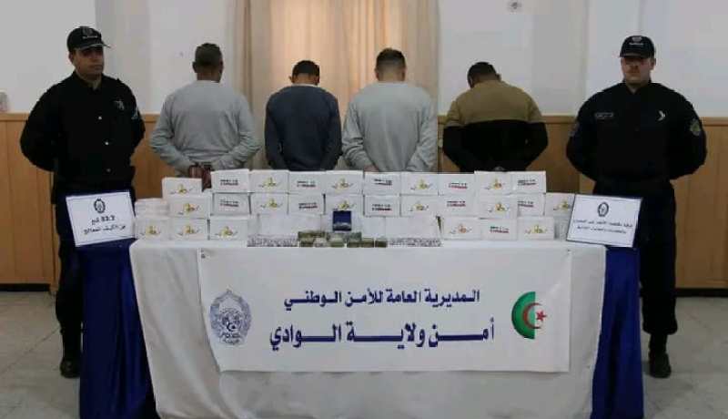 الوادي: توقيف 4 أشخاص وحجز 33 كلغ مخدرات