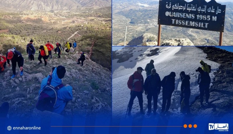 تيسمسيلت.. شباب يكتشفون سحر جبال الونشريس ويتسلقون أعلى قممها