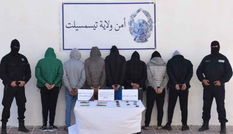 شرطة تيسمسيلت تفكك شبكة منظمة لترويج المخدرات وتوقف 7 أشخاص