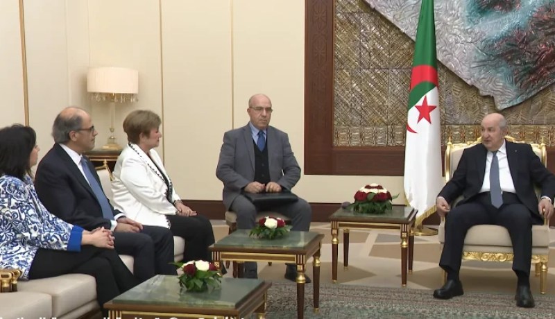 رئيس الجمهورية يستقبل المديرة العامة لصندوق النقد الدولي