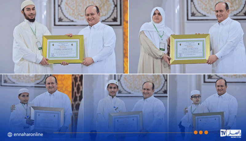 الوزير الأول يكرّم الفائزين بمسابقة حفظ القرآن الكريم وإحياء التراث الإسلامي 