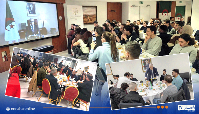 شايب يشارك في إفطار رمضاني للطلبة الجزائريين بباريس