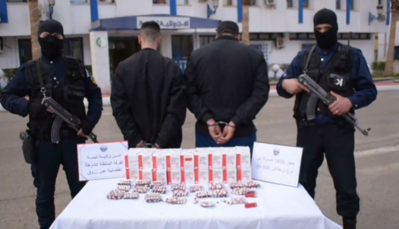 تبسة .. ​توقيف شخصين وضبط أزيد من 5400 قرص مهلوس 