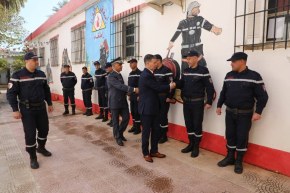 العقيد بوعلام بوغلاف يطلع على إمكانات وحدات الحماية المدنية بعين الدفلى