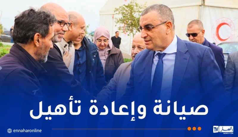 جلاوي يعاين المقطع المصنّف كنقطة سوداء من الطريق السيار شرق غرب