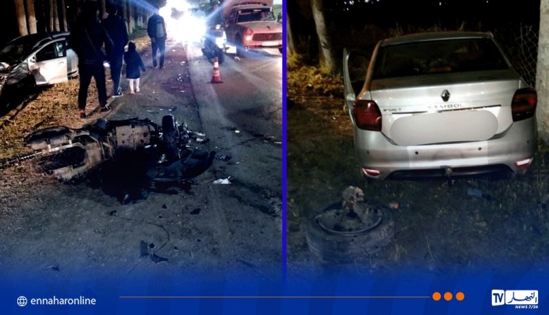 الشلف.. 6 جرحى في اصطدام بين سيارتين و3 دراجات نارية بسيدي عكاشة