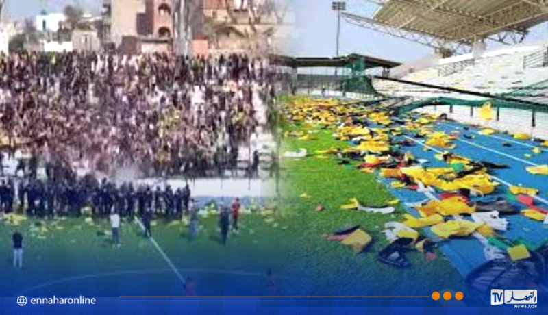 توقيف 34 شخصا مشتبهًا بهم في ارتكاب أعمال شغب وتخريب بملعب الكاليتوس الجديد