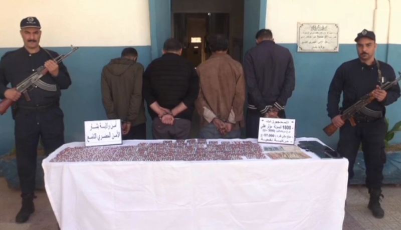 بشار.. توقيف 4 أشخاص ضبط 1800 قرص بريغابالين