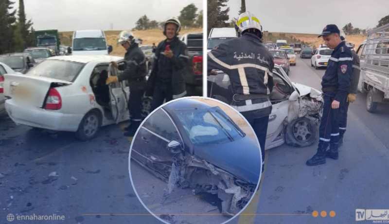 الجلفة.. 7 جرحى في حادث اصطدام بين سيارتين بمنطقة “ورود”