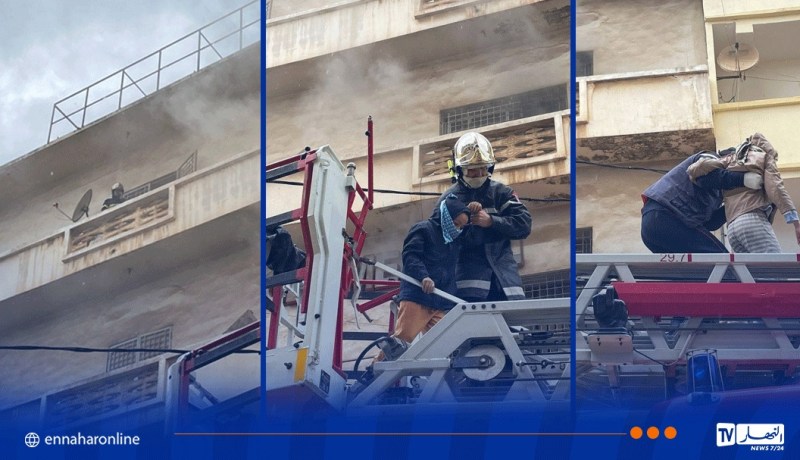 وهـران.. انقاذ 4 أشخاص في حريق شقة ببير الجير 