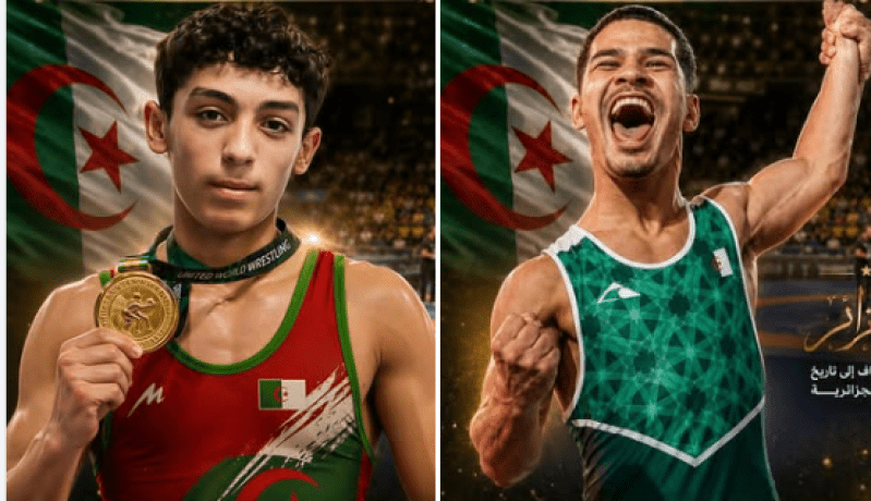 بوطرفاية وبومعزة يتوجان بالذهب في البطولة الإفريقية للمصارعة