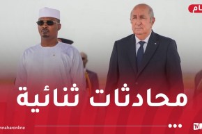 رئيس الجمهورية يجري محادثات مع نظيره التشادي