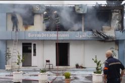 وزير الصحة يتفقد مستشفى بشير منتوري بالقبة عقب اندلاع حريق بمكتب القبول