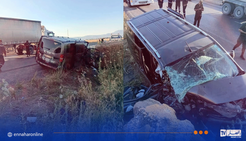 البويرة.. قتيل و6 جريح في انحراف سيارة واصطدامها بصخرة بوادي البردي