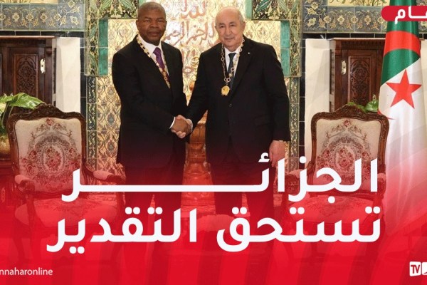 رئيس أنغولا: الرئيس تبون بطل الإتحاد الإفريقي في مكافحة الإرهاب وكل أشكال التطرف