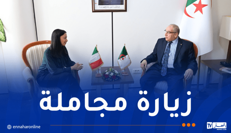 لوناس مقرمان يستقبل السفيرة الإيطالية لدى الجزائر