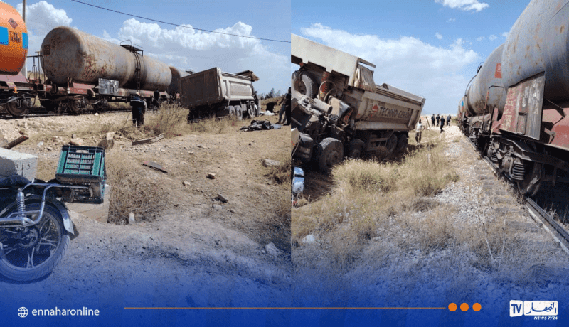 إصابة شخصين في اصطدام قطار لنقل المحروقات بشاحنة في باتنة