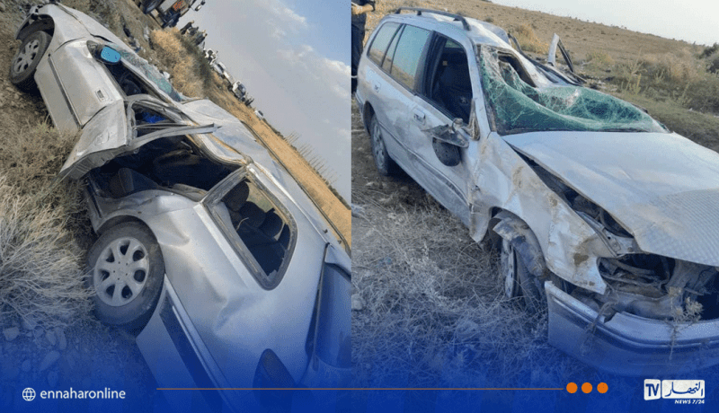 المسيلة.. 6 جرحى في انحراف وانقلاب سيارة بأولاد دراج