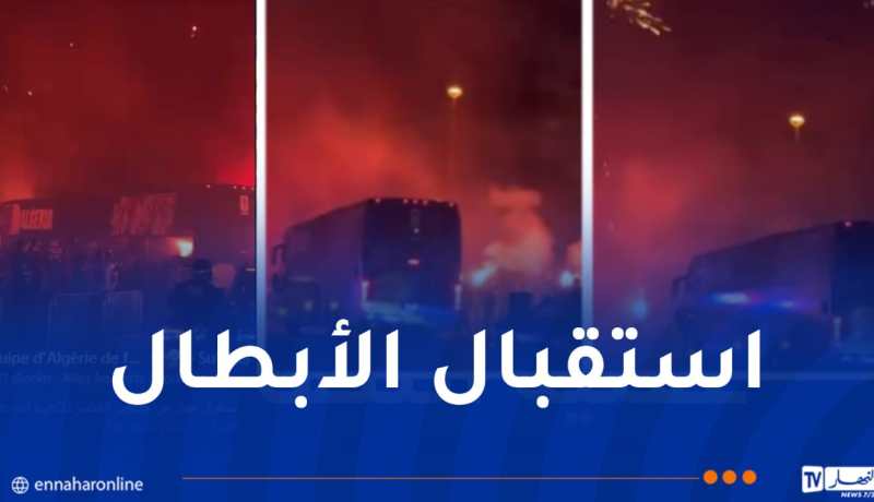 بالفيديو.. استقبال أسطوري لـ”الخضر” بعد التأهل