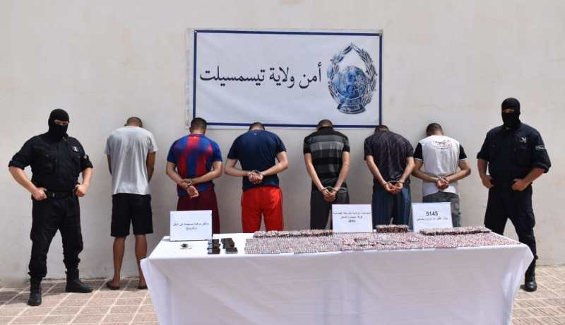 تيسمسيلت: تفكيك شبكة وحجز أكثر من 5 آلاف قرص مهلوس
