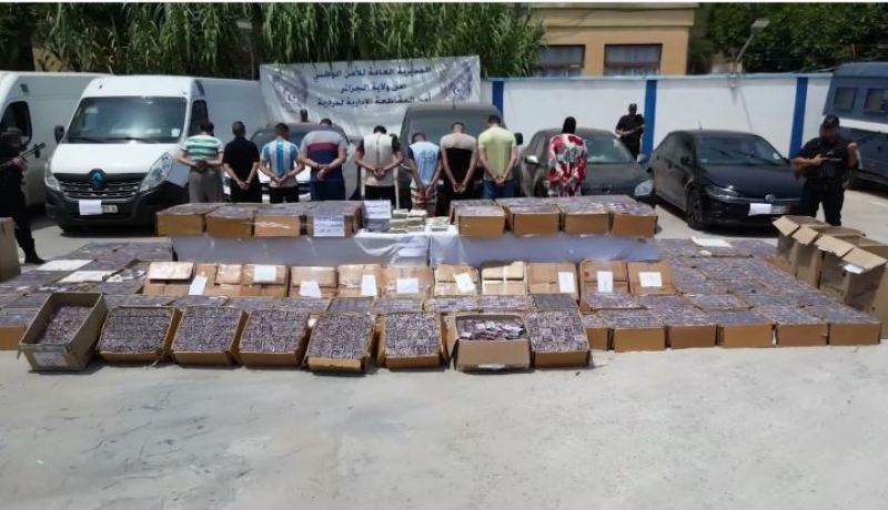 العاصمة.. الإطاحة بشبكة إجرامية وحجز أكثر من مليوني قرص مهلوس