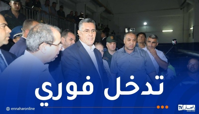 وزير الري يتفقد أشغال إصلاح العطب بقناة الضخ DN 1000 بوحدة الإنتاج تلسديت