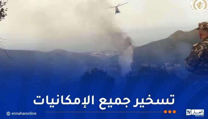 وزارة الدفاع: نقل وإجلاء المواطنين القاطنين بالقرب من المناطق التي مستها الحرائق