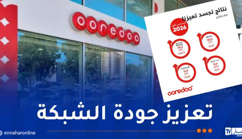 “Ooredoo الجزائر” تحقق نتائج قياسية وتقترب من 16 مليون مشترك