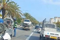 العاصمة.. وفاة شخص  في انقلاب سيارة أمام ملعب مانديلا 