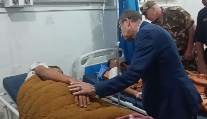 الأمين العام لولاية النعامة يقف على ظروف التكفل الصحي بضحايا حادث المرور