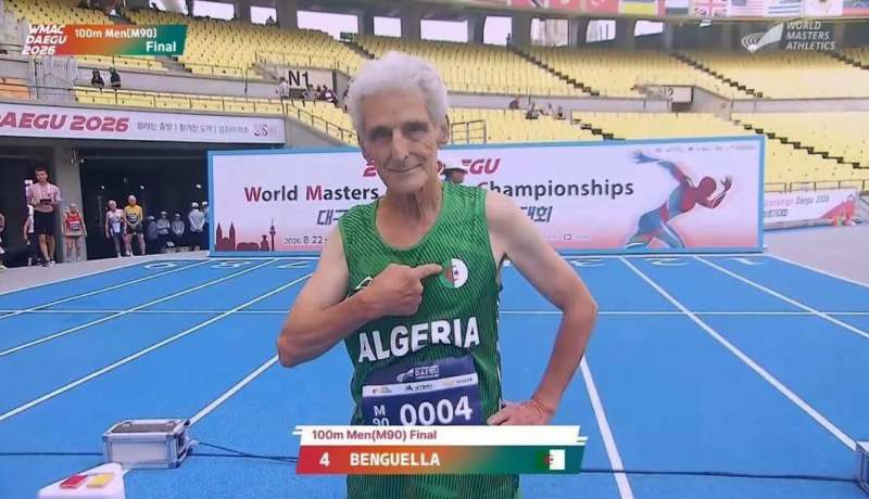في عمر 92 سنة.. عبد القادر بن ڨلة يحقق فضية عالمية