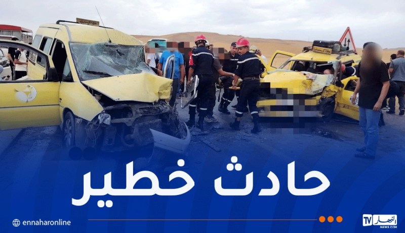 حادث تيسمسيلت.. ارتفاع حصيلة الضحايا إلى وفاة امرأة وإصابة 14 آخرين