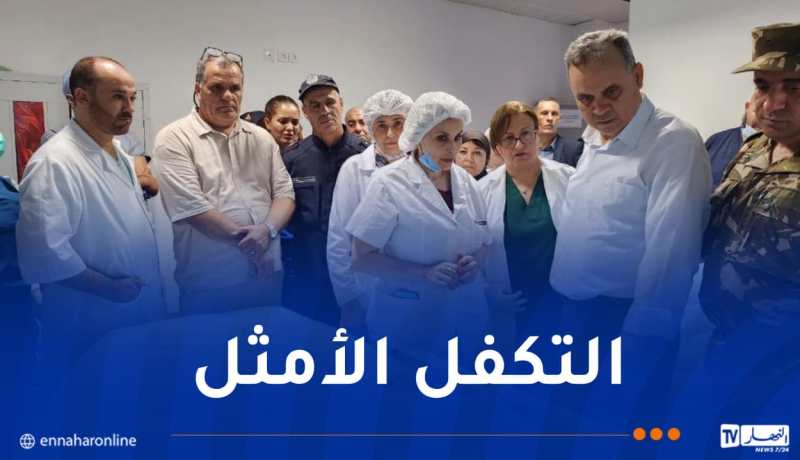 والي وهران يتفقد المصابين الذين تمّ إجلاؤهم من جيجل