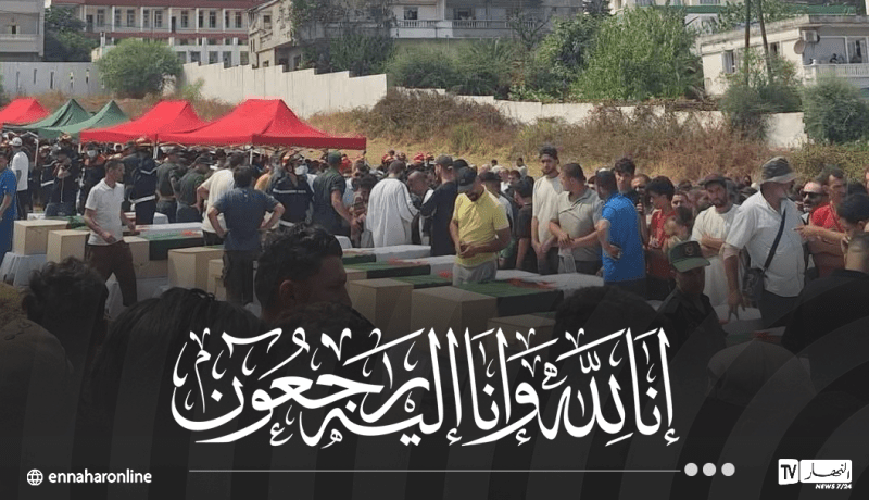 الوزير الأول يشارك في تشييع ضحايا الحرائق بجيجل