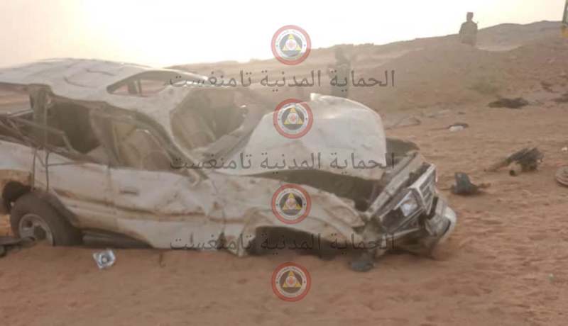 تمنراست.. قتيلان و8 جرحى في انقلاب سيارة بعين أمڨل