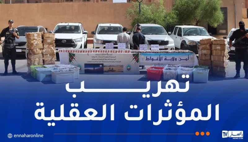 جمارك الأغواط تحبط تهريب 523 ألف قرص مهلوس