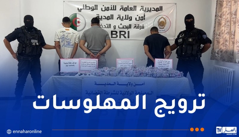المدية.. تفكيك شبكة إجرامية وضبط أكثر من 12 ألف قرص مهلوس
