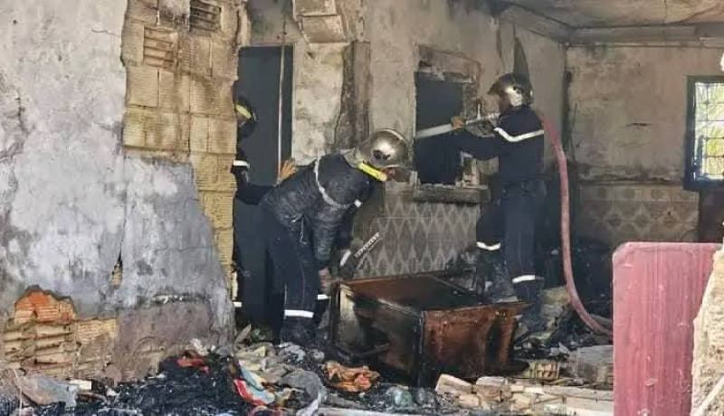 ورڨلة.. وفاة طفل في حريق منزل بحي بامنديل