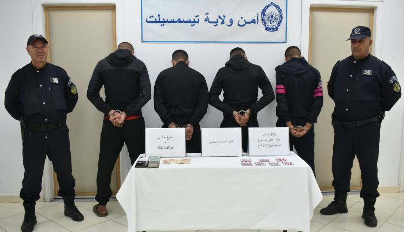 تيسمسيلت: توقيف 4 أشخاص وحجز كمية من المؤثرات العقلية